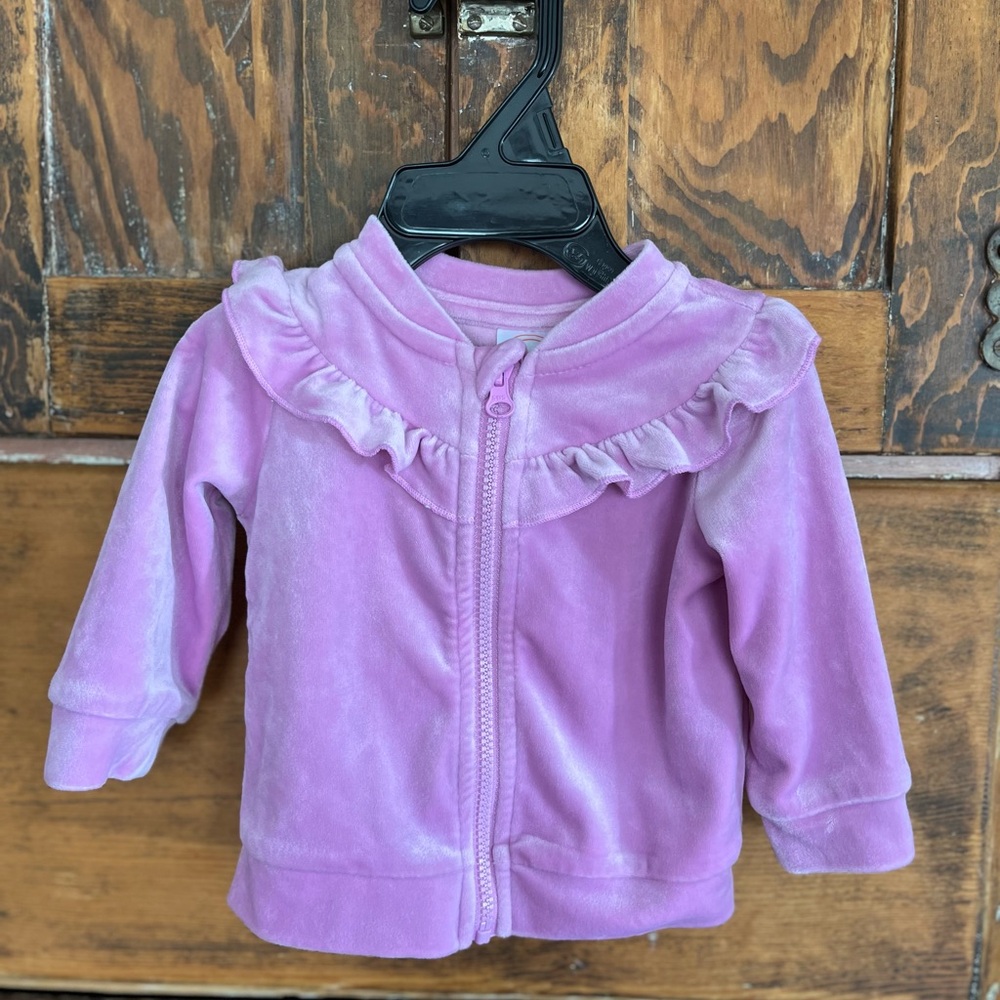 Velvet zip up